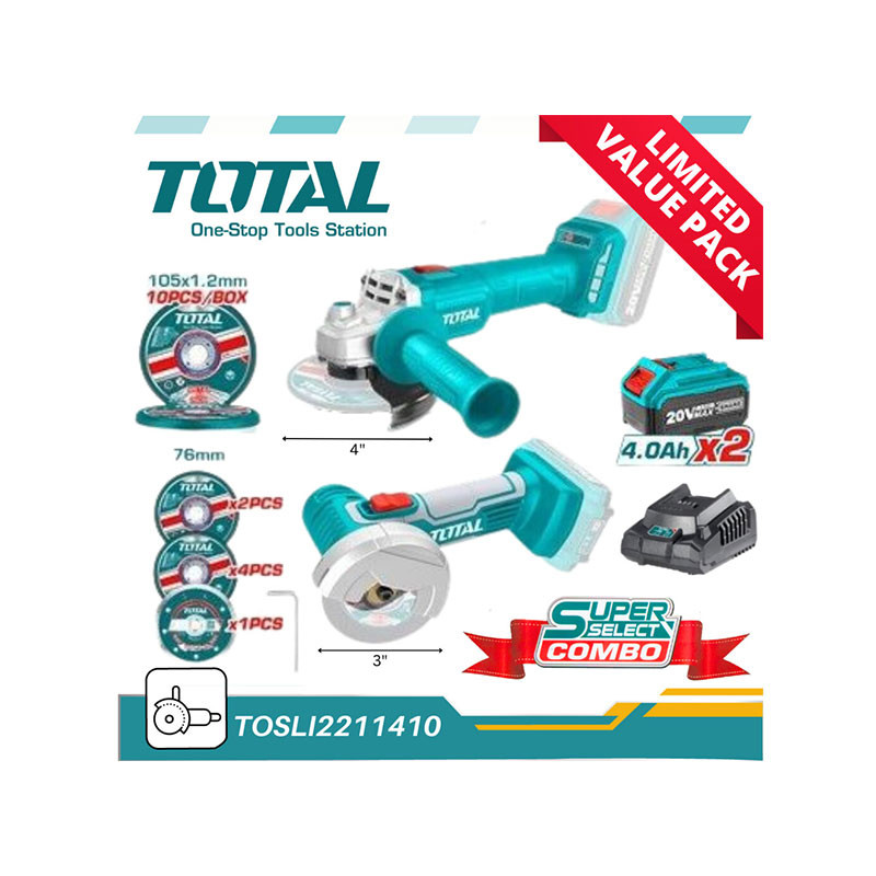 Total LI-ION CORDLESS A/G COMBO SET 20V-TOSLI2211410