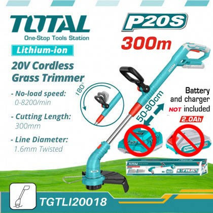 Total 20V Cordless Grass Trimmer Without Battery And Charger-TGTLI20018