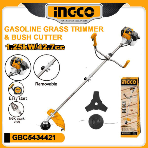 Ingco Gasoline Grass Trimmer and Bush Cutter-GBC5434421