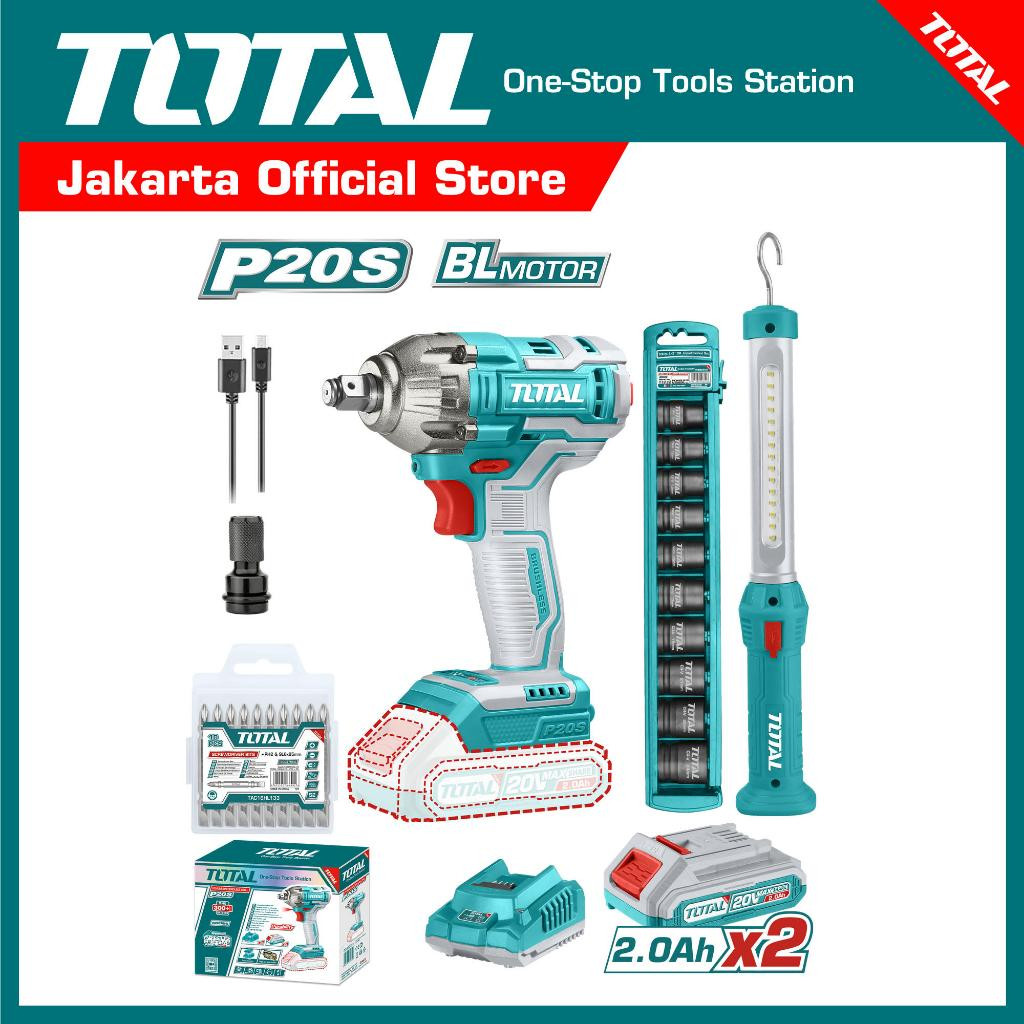 Total Lithium-Ion cordless 2 Pcs combo kit 20V-TOSLI231004