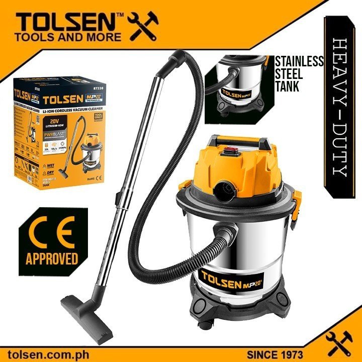 Tolsen Li-ion Cordless Vacuum Cleaner 20L 20V (Without Battery And Charger)-87338