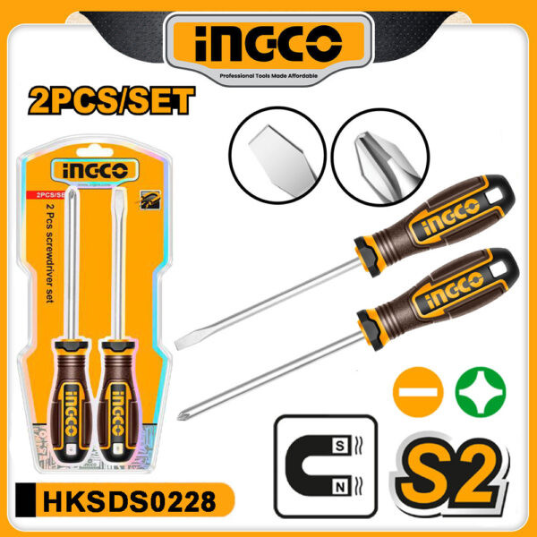 Ingco 2 Pcs Screwdriver Set-HKSDS0228