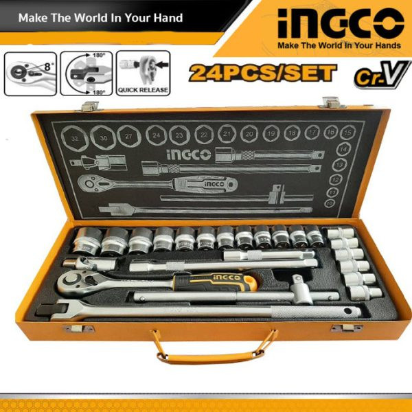 Ingco 24PCS 1/2″ SOCKET SET-HKTS12242