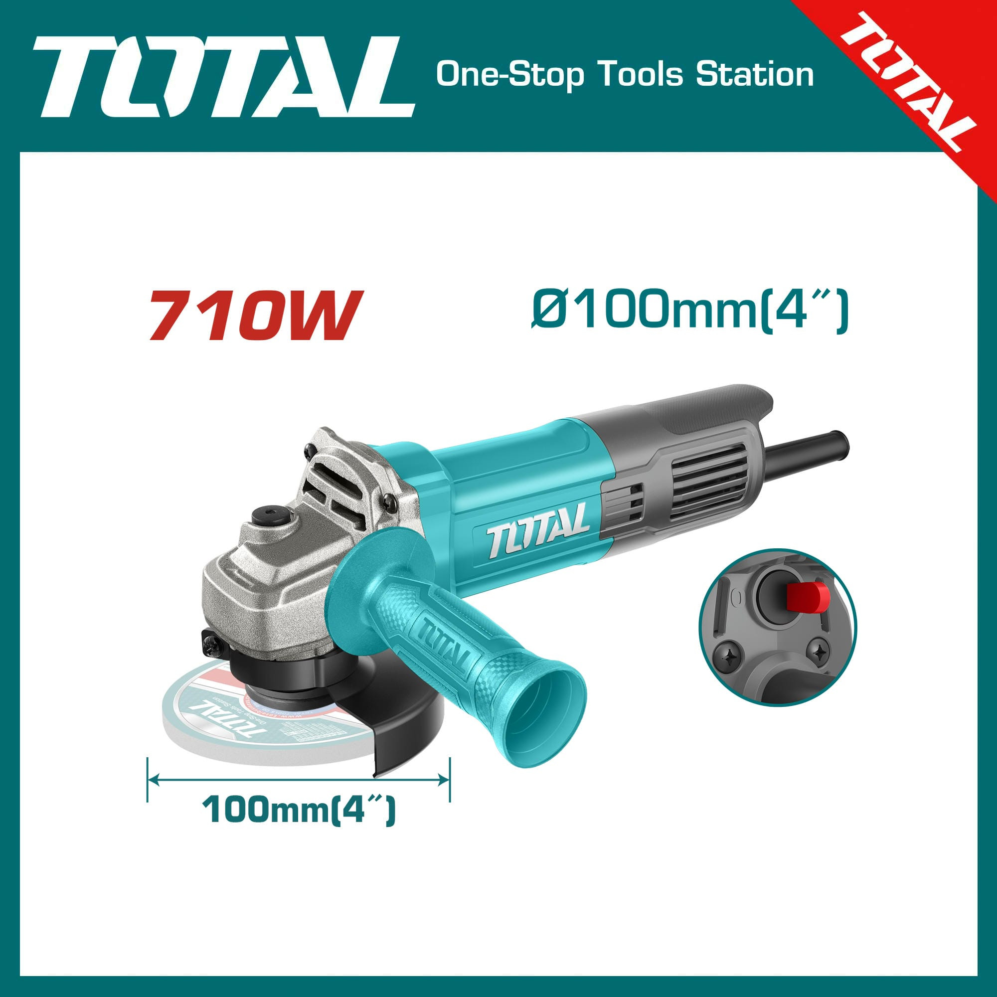 Total Angle grinder 710W-TG10710076