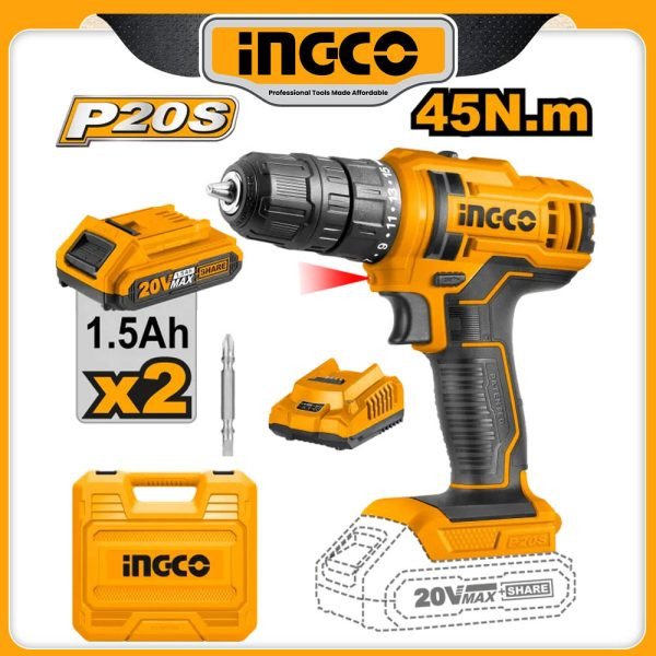 Ingco Li-ion Cordless Drill 20V-CDLI20028