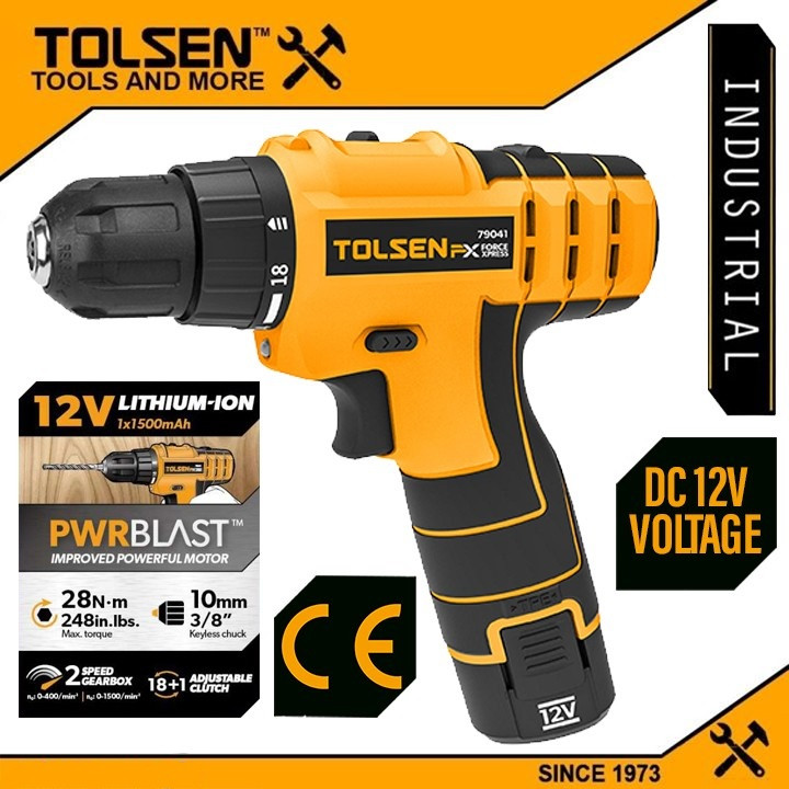 Tolsen 12V 10mm Li-ion Cordless Drill-79041