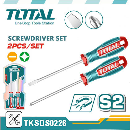 Total Screwdriver Set 2 Pcs-TKSDS0226